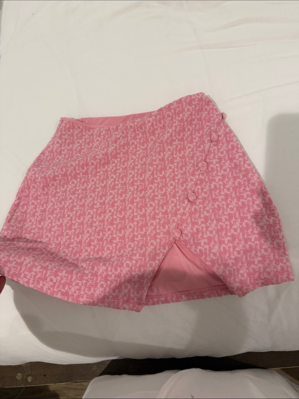 DEVON WINDSOR Pink Stretch Fabric Skirt Coverup